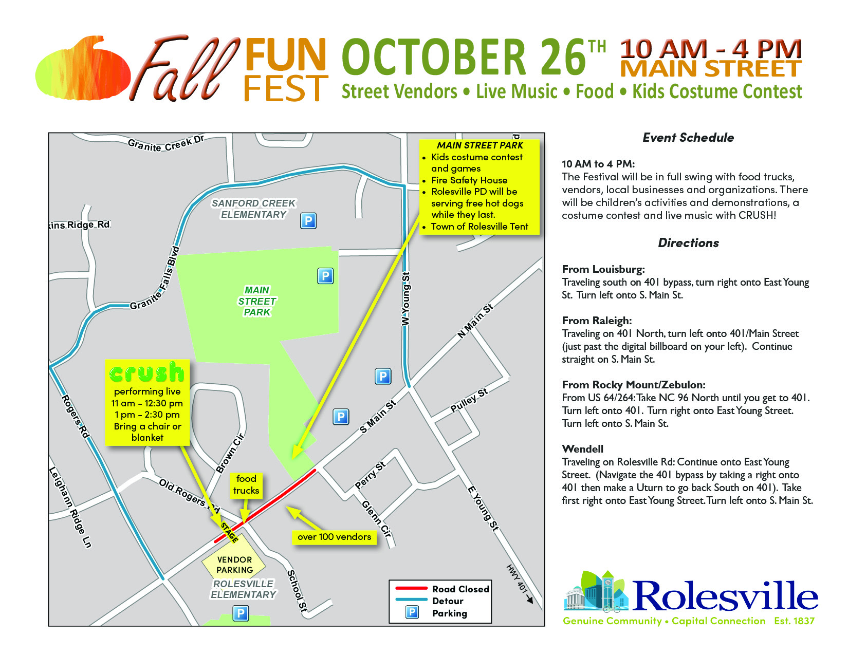 Fall FunFest Town of Rolesville, NC