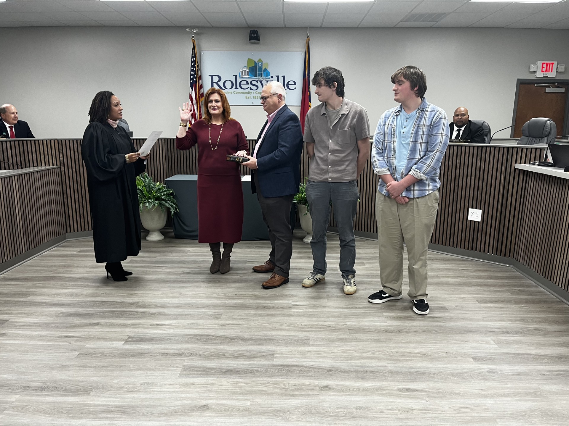 Jenn Bernat swearing in ceremony