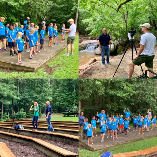 Parks and Recreation summer camp photo shoot