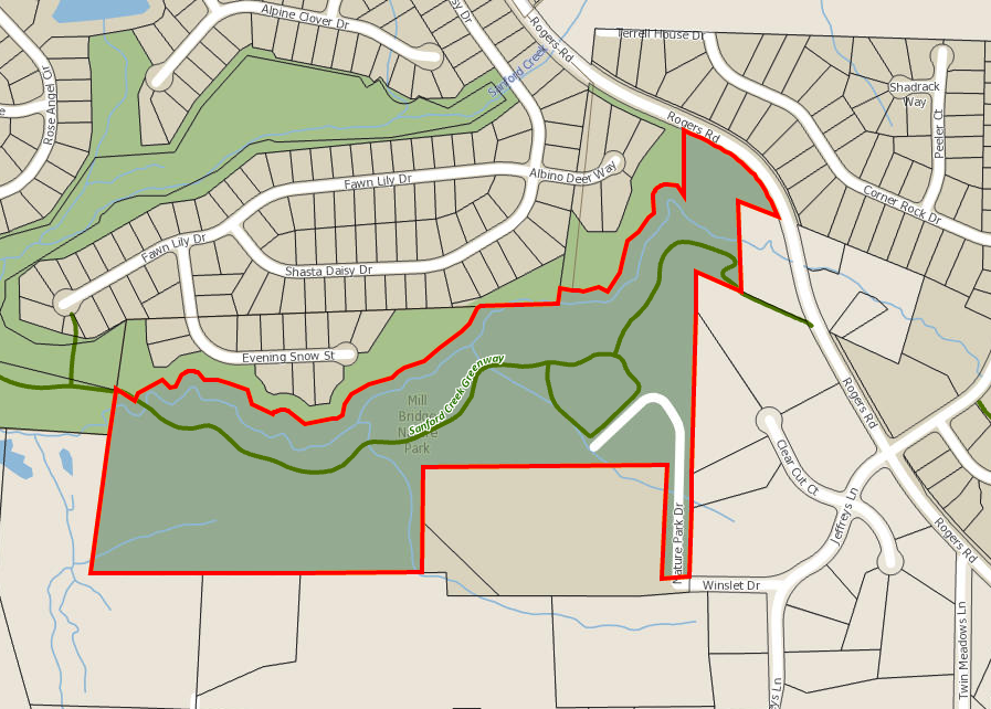 Map of Mill Bridge Nature Park