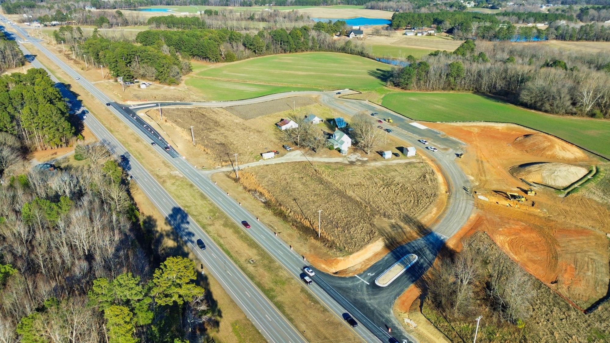 the Farm Park entrance construction